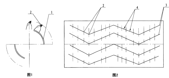 土壤破碎机破碎辊的端面示意图